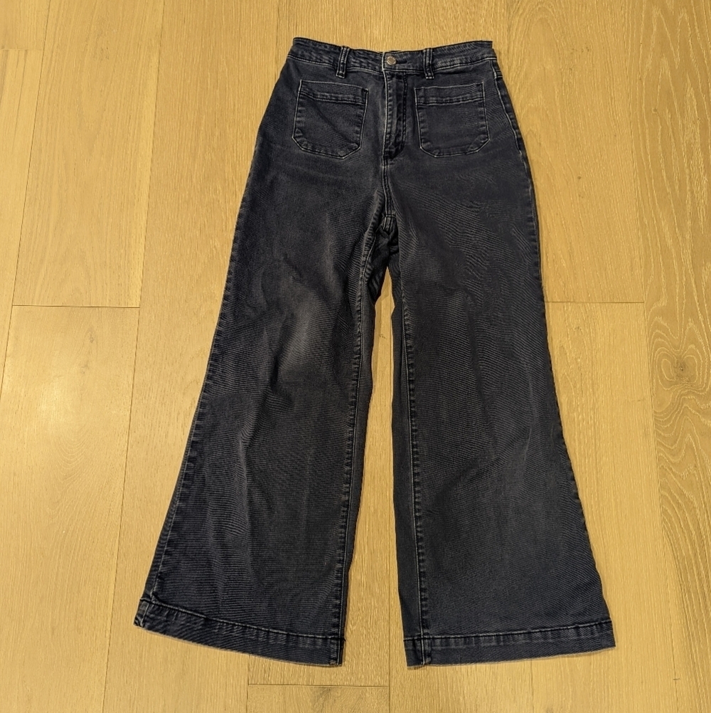 Women's Blue Wide-Leg Jeans